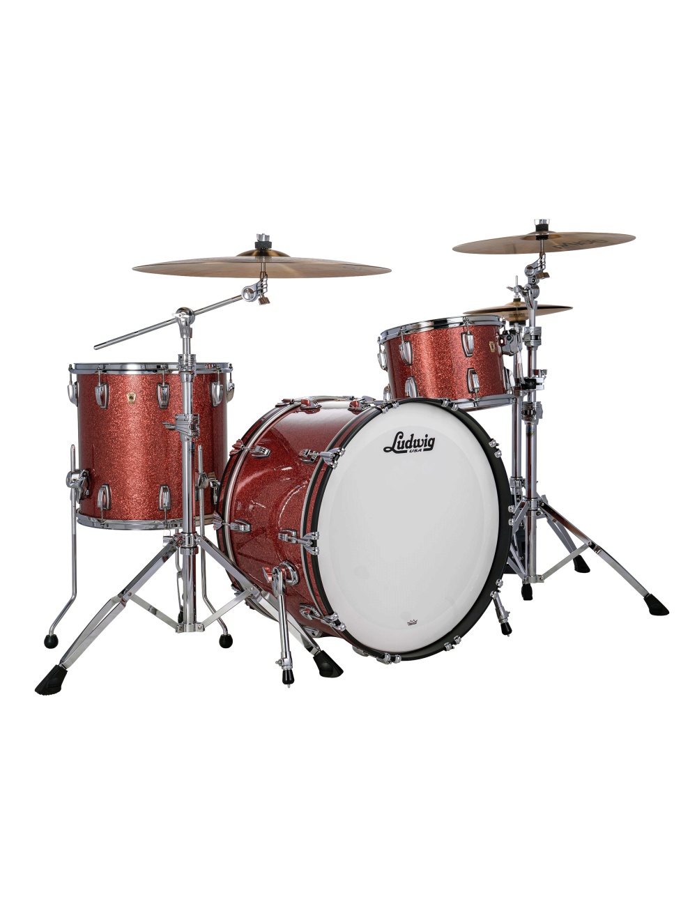 Ludwig Classic Maple Pro Beat 3-pc Shell Pack w/24" Kick - Hybrid Copper Sparkle