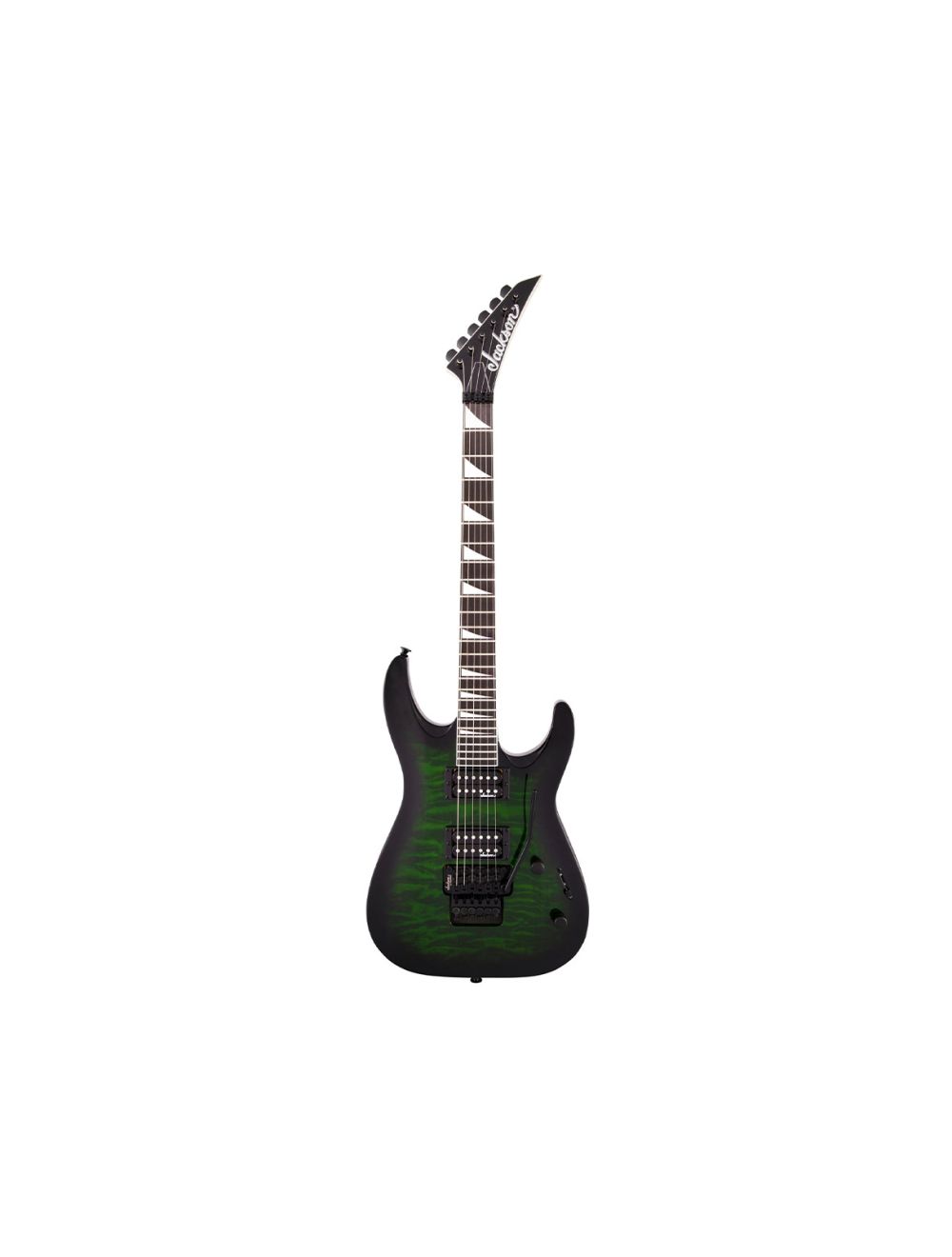 Used Jackson JS Series Dinky Arch Top JS32Q DKA - Trans Green Burst w/ Amaranth FB