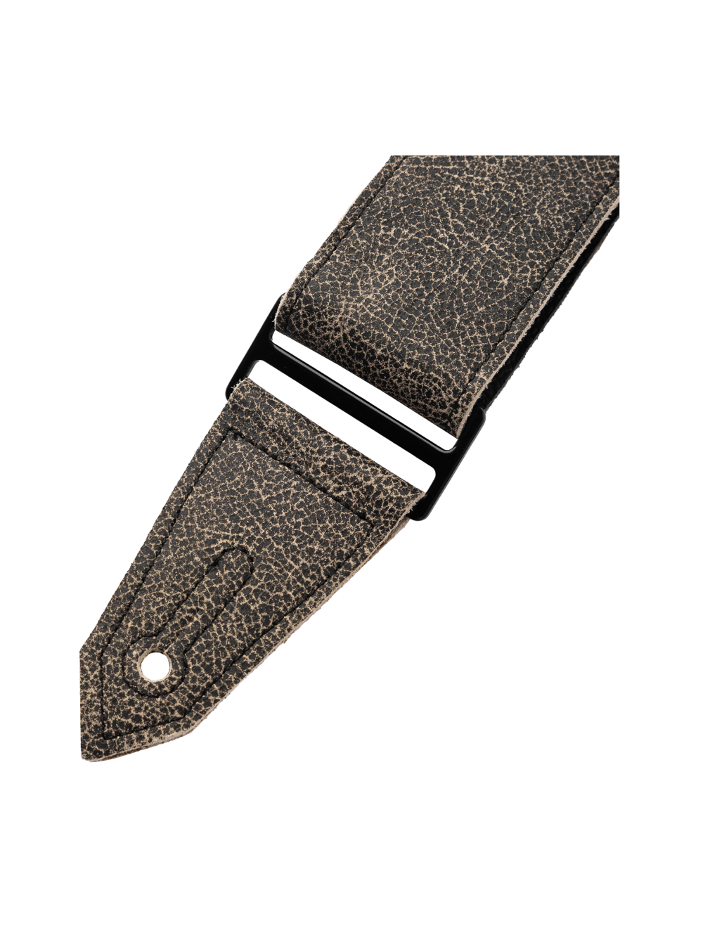 Levy's Rebel Leathers Series Leather Guitar Strap - Distressed Black w/Eyelets