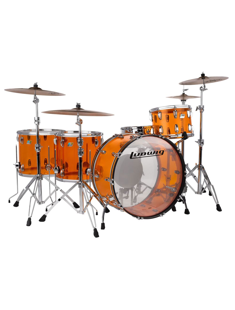 Ludwig Vistalite Supraphonic 5pc Shell Pack w/ 26" Kick - Amber