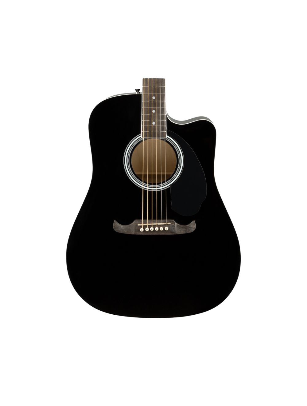 Fender FA-125CE Dreadnought A/E Guitar - Black w/ Walnut FB