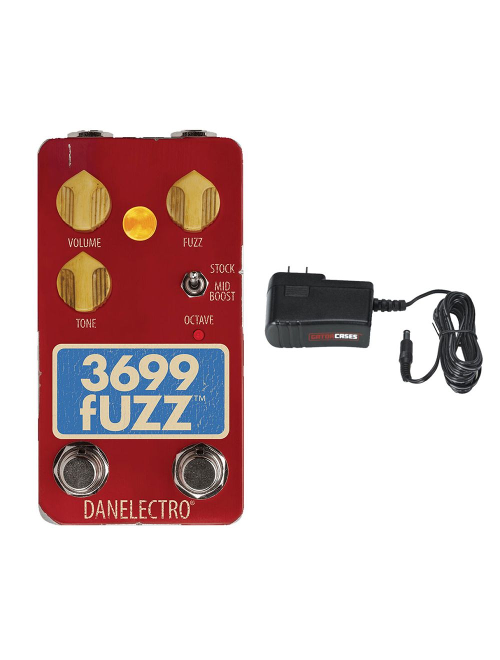 Danelectro 3699 Fuzz Pedal + Gator 9V Power Supply Combo