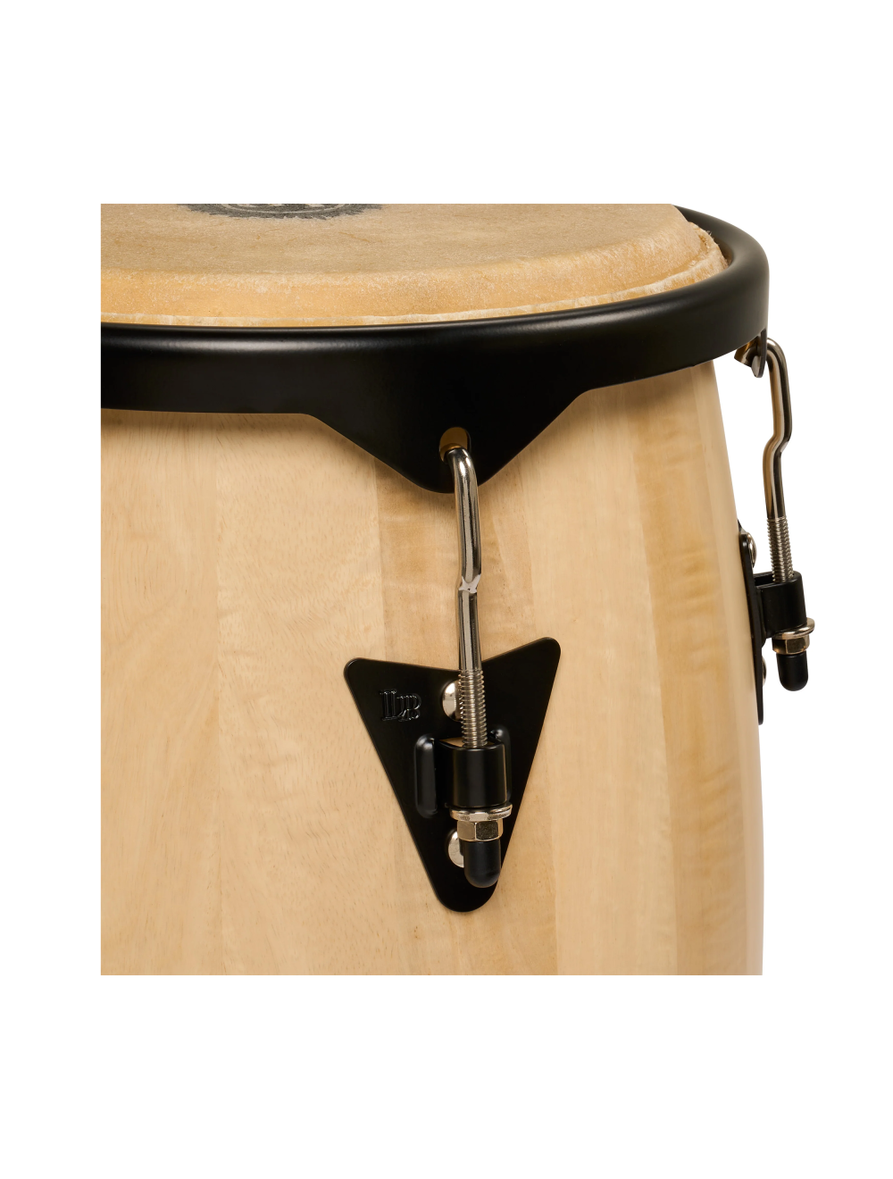 Latin Percussion 10"/11" City II Conga Set w/ Double Stand - Mango Natural Black