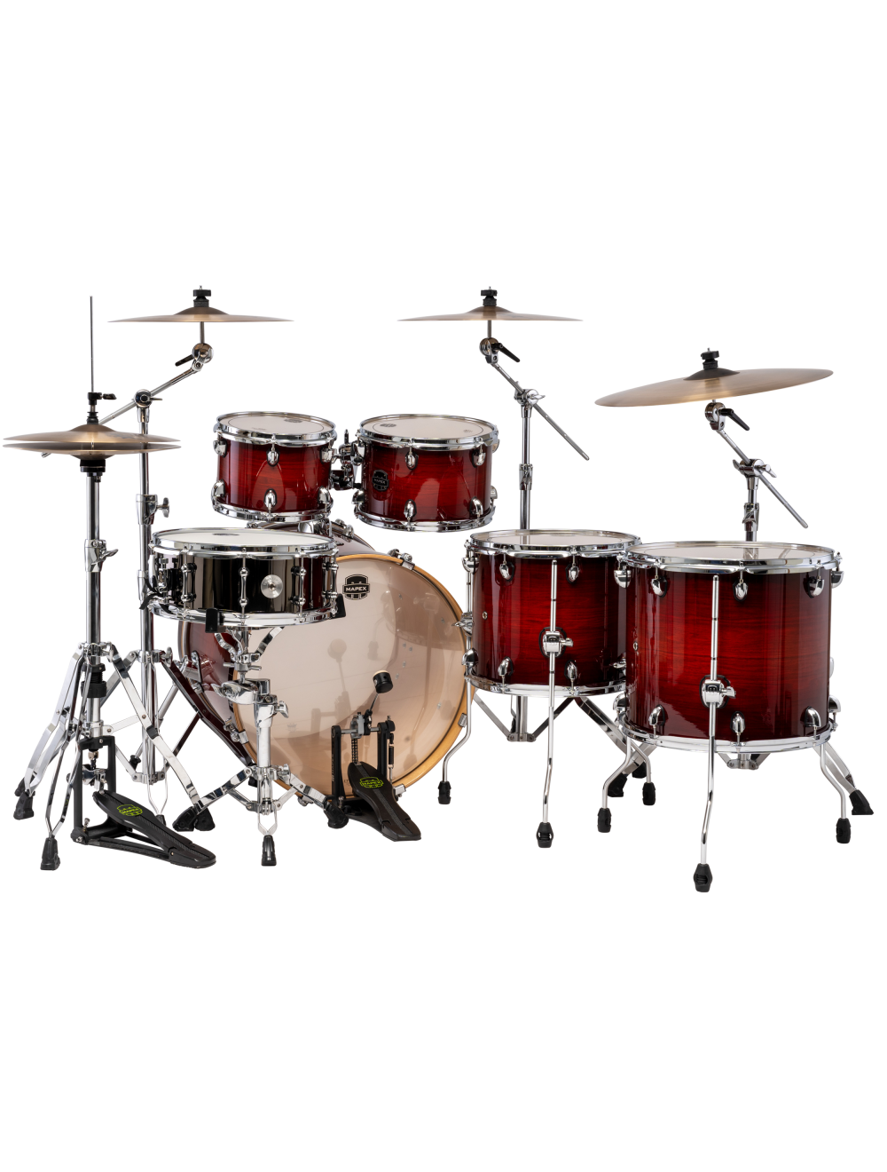 Mapex Armory Series Studioease 6-Pc Shell Pack Fast Toms - Red Onyx Burst