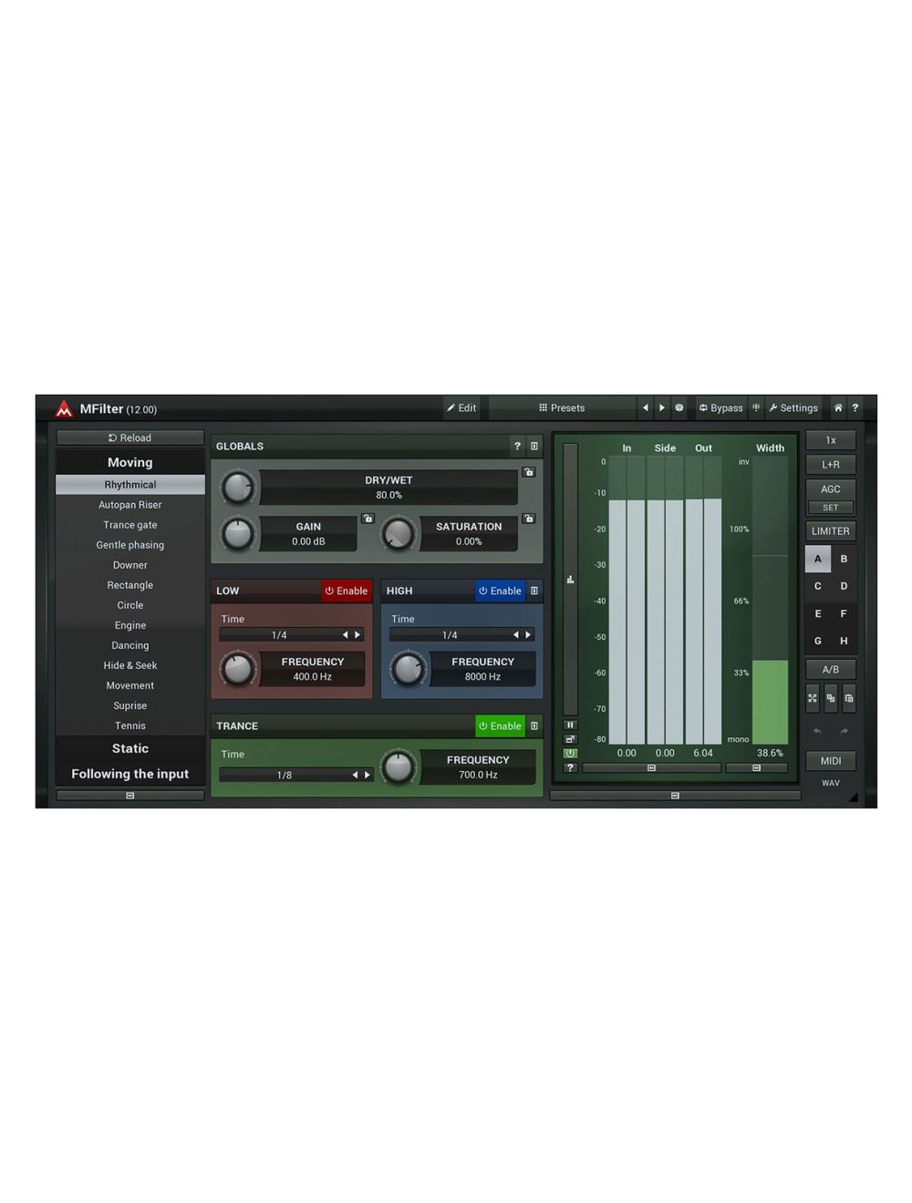 Melda MFilter Add Some Movement to a Static Track