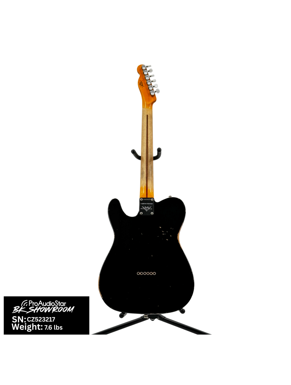 Used Fender Custom Shop Caballo Tono Telecaster - Black w/OHSC