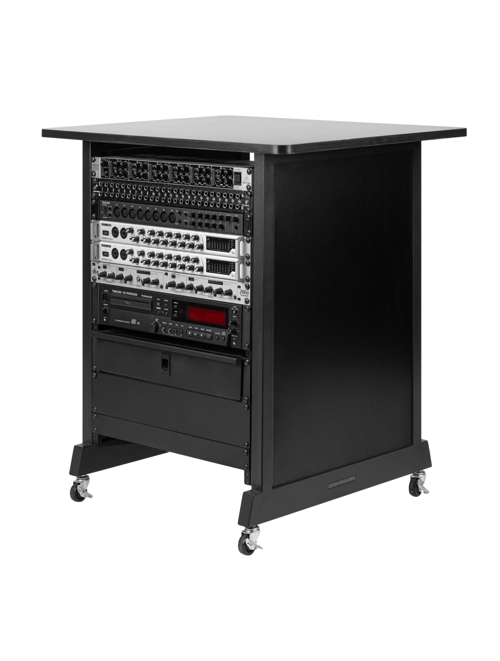 Gator Rok-It 14U Wood Rack Cabinet - Black - Open Box