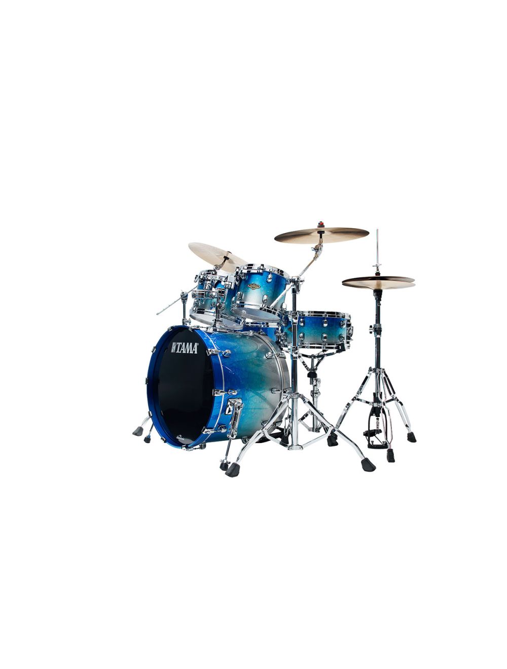 Tama Starclassic Walnut/birch 4-piece Shell Pack - Molten Blue Ice Fade