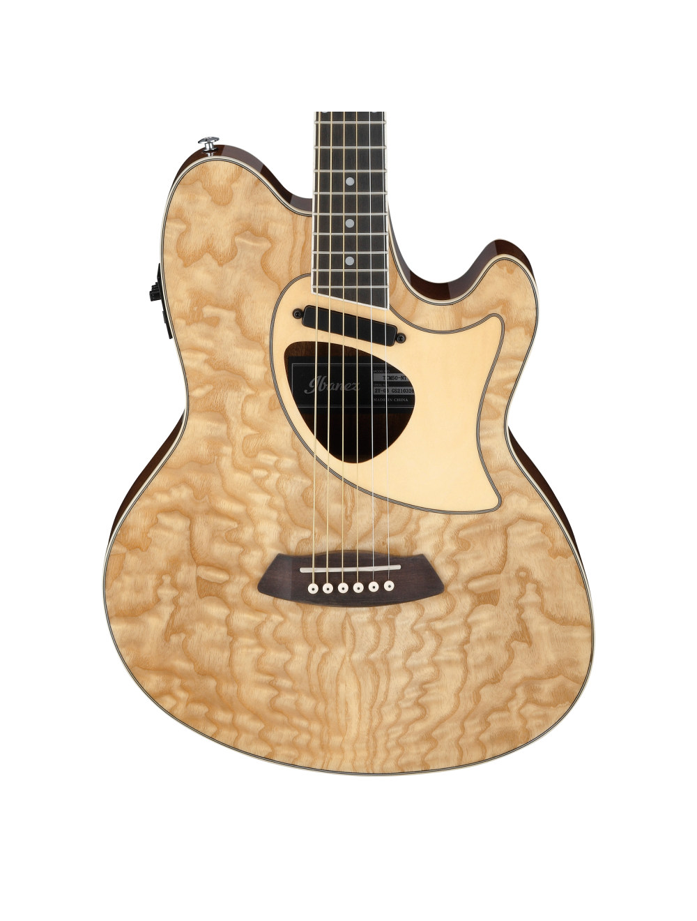 Ibanez TCM50 Talman Double Cutaway A/E Guitar - Natural High Gloss