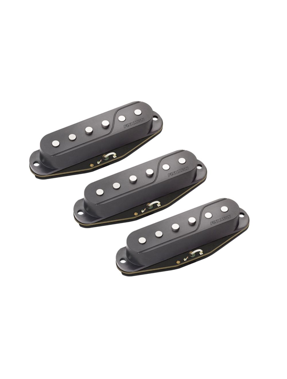 Fishman Fluence Loaded Pickguard 3 Strat Pickups BLK PRF-STR-BPG + Rechargeable Battery Pack