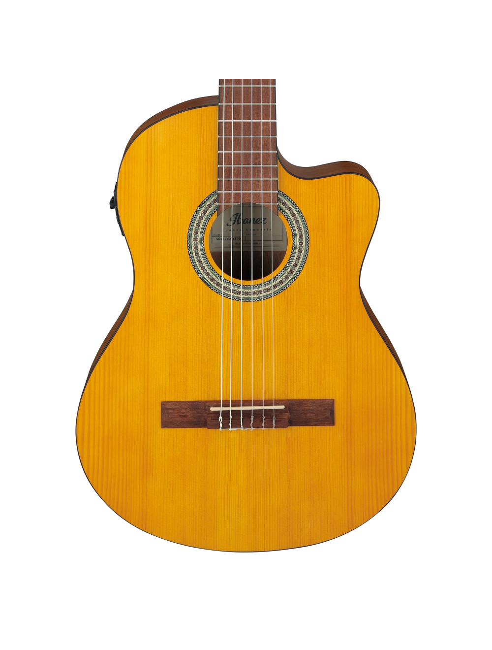 Ibanez GA3ECE Cutaway Classical A/E Guitar - Open Pore Amber