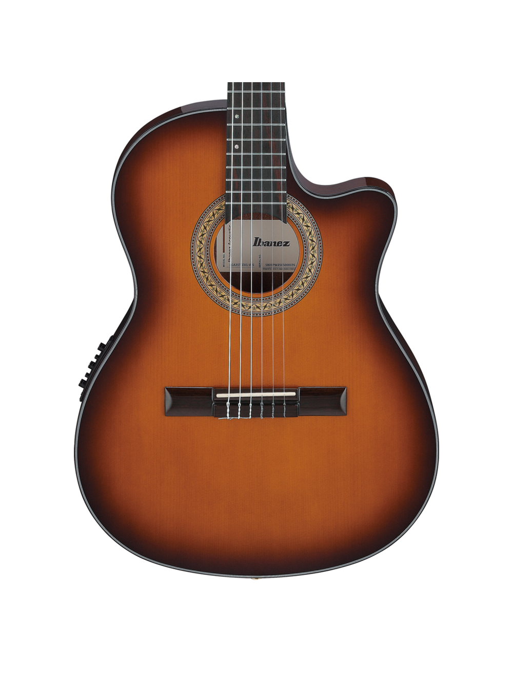 Used Ibanez GA35TCE A/E Nylon String Guitar - Violin Sunburst High Gloss