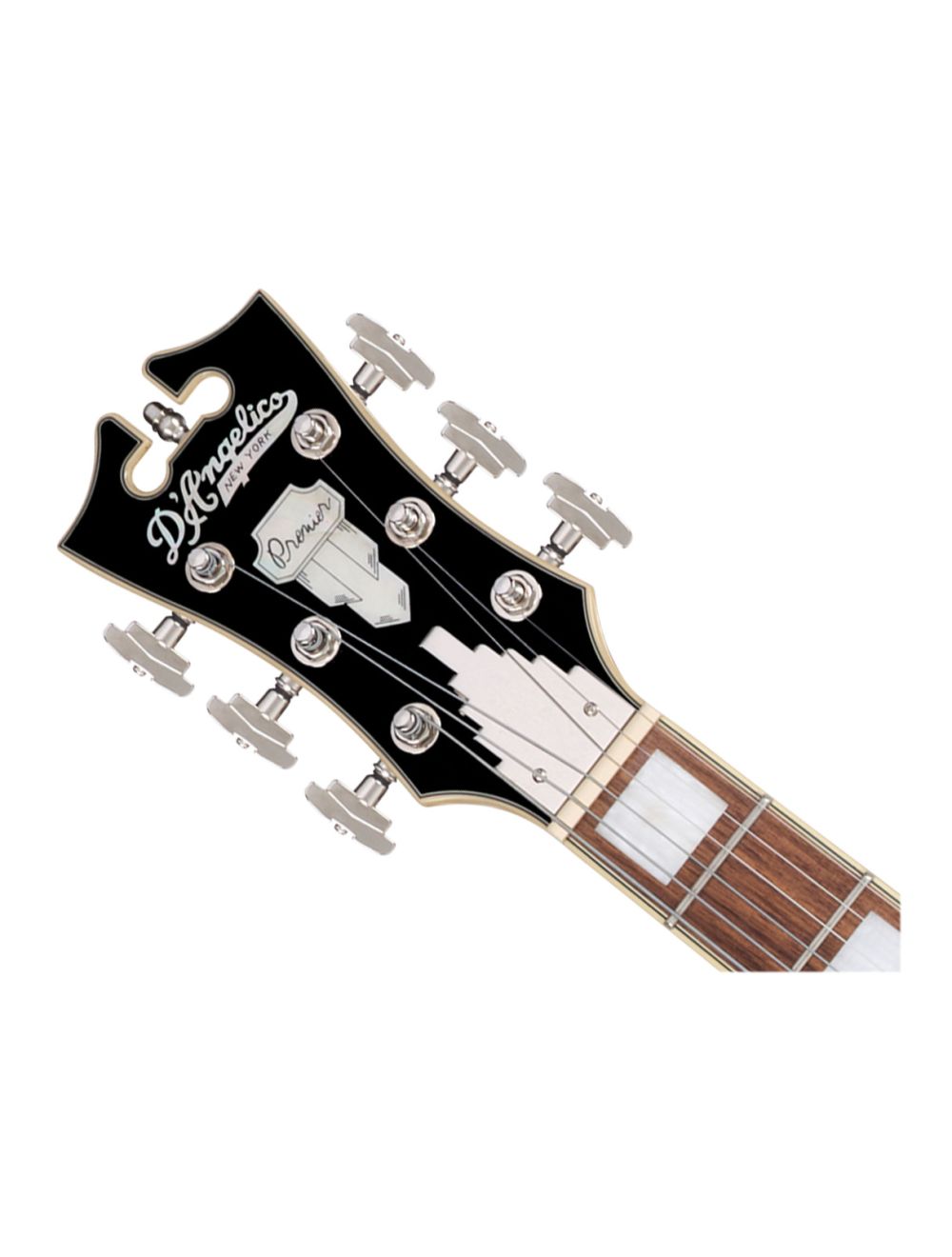 D'Angelico Premier Mini DC Semi-Hollow Guitar - Black - Open Box