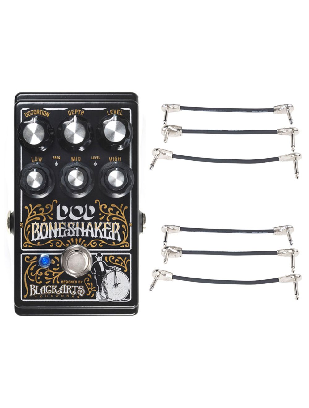 Digitech DOD Boneshaker + 2x Gator Patch Cable 3 Pack