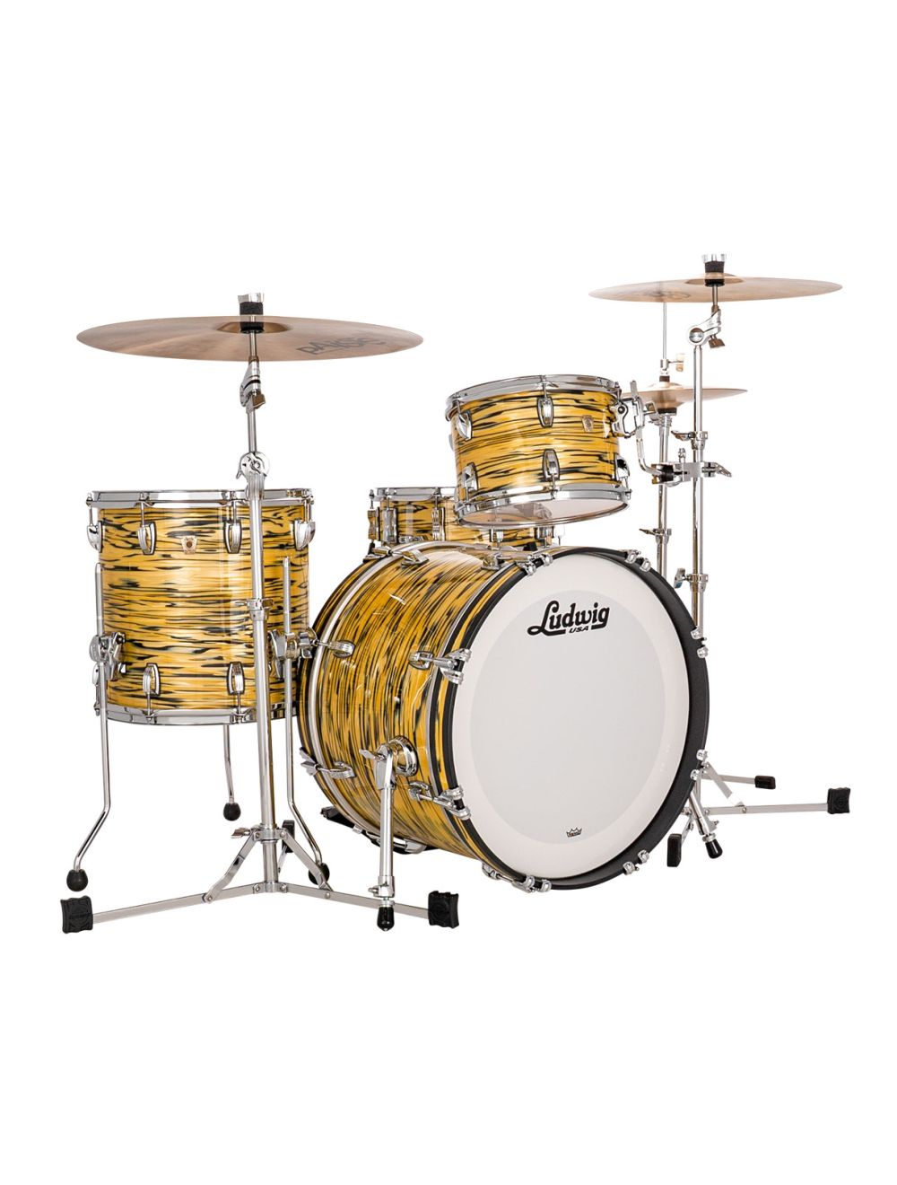 Ludwig Classic Maple Downbeat 3-pc Shell Pack w/ 20" Kick - Lemon Oyster
