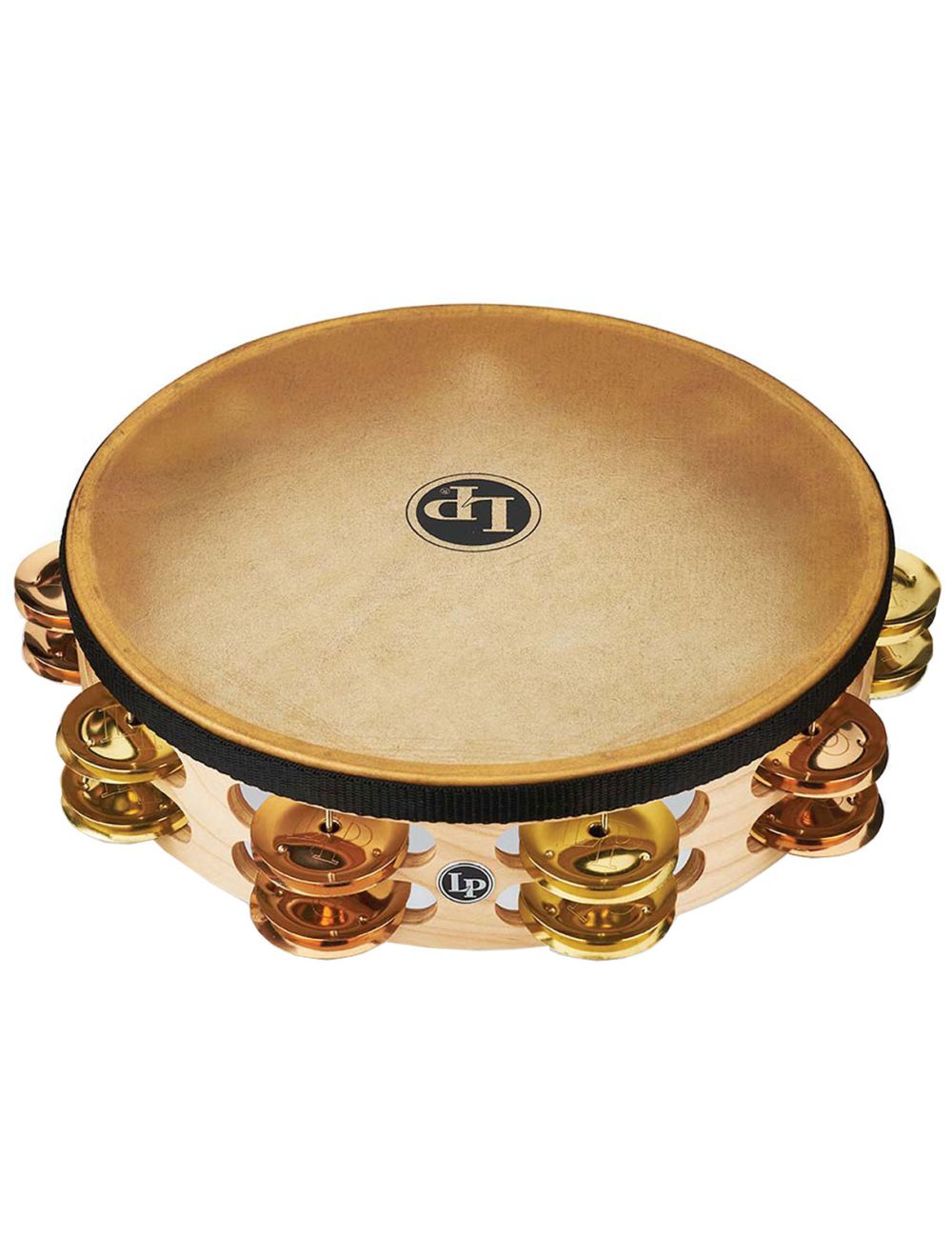 Open Box Latin Percussion Pro 10" Double Row Headed Tambourine - Brass/Bronze