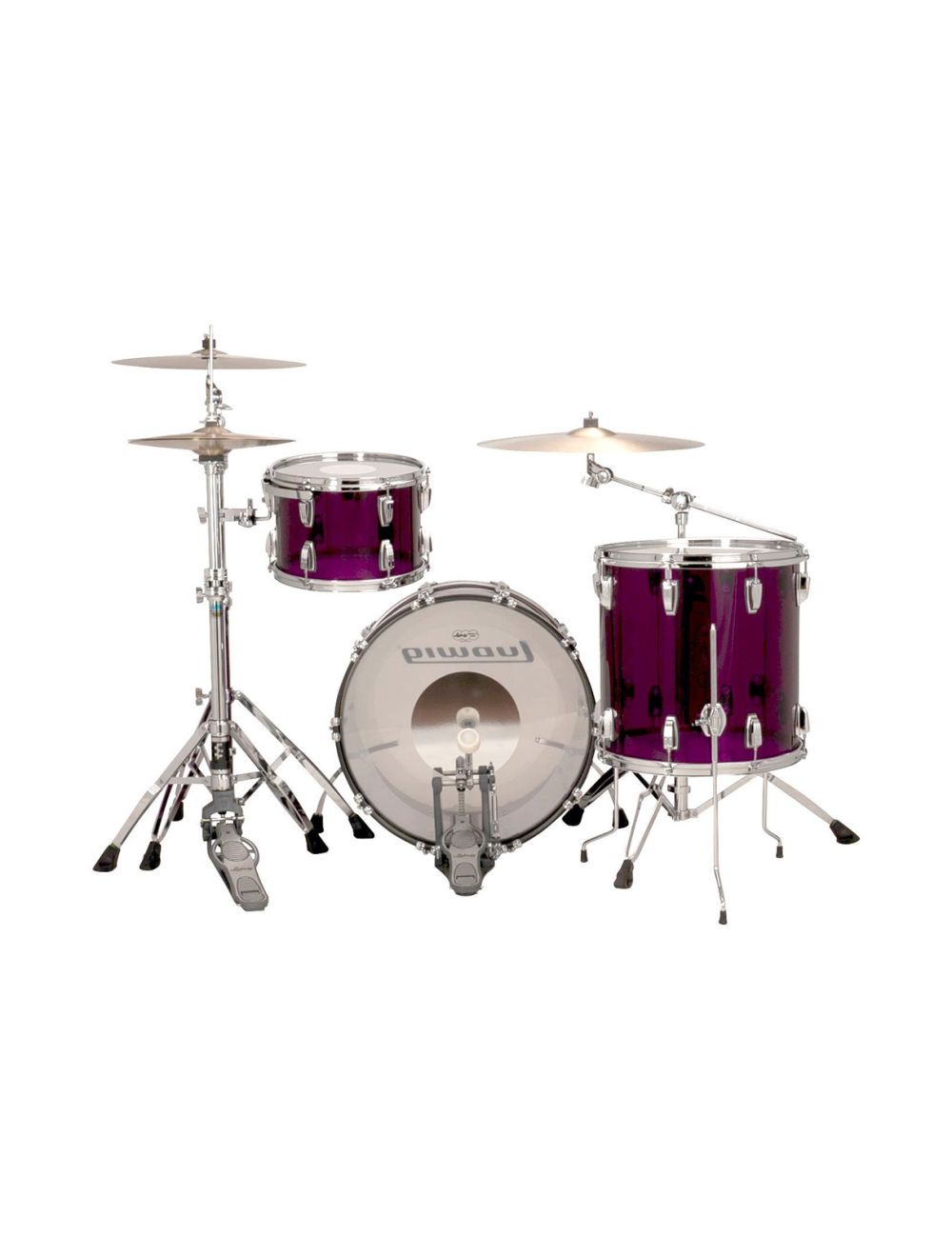 Ludwig Vistalite Fab 3-pc Shell Pack w/22" Kick - Purple