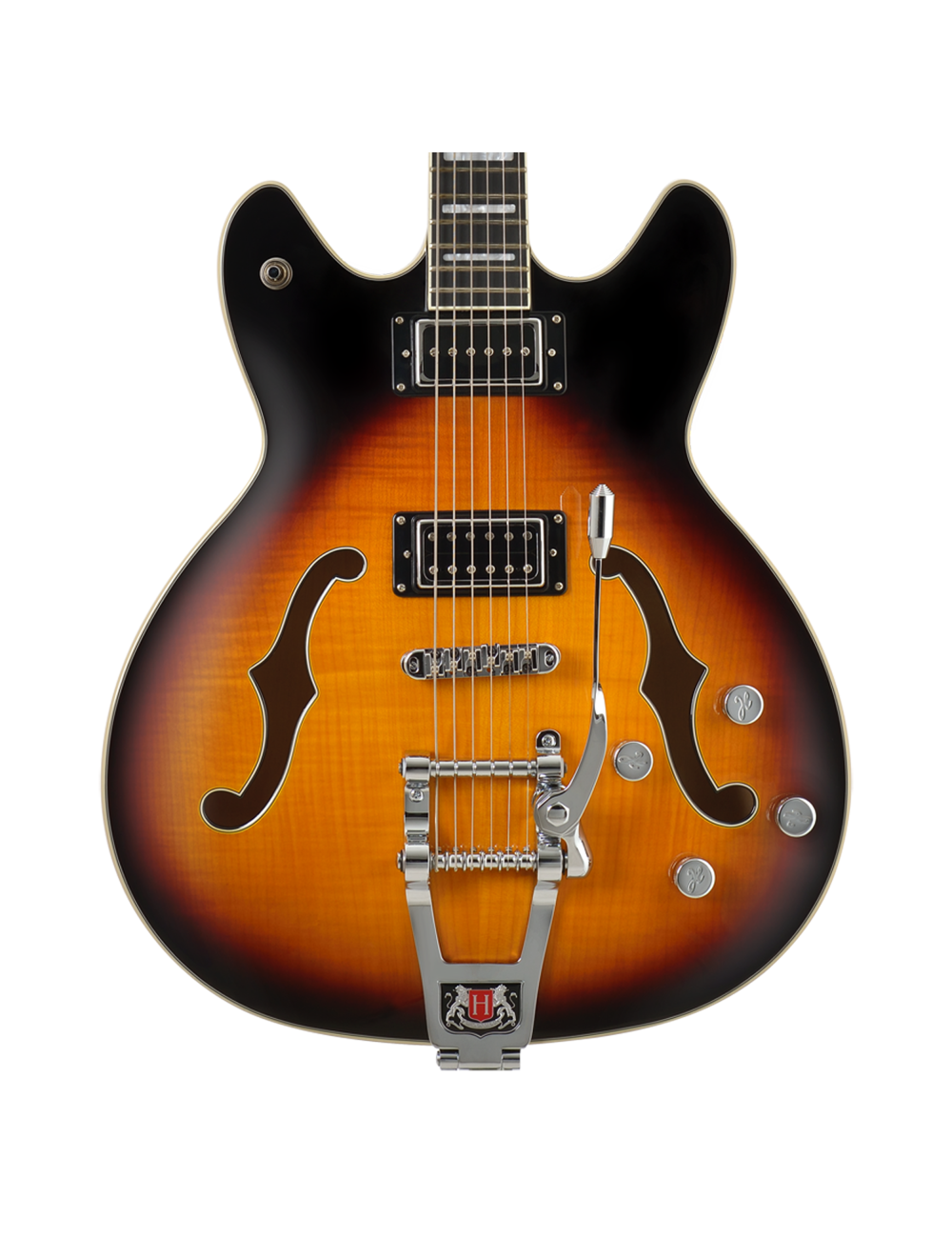 Hagstrom Tremar Viking Baritone DLX Semi-Hollow Guitar - Tobacco Sunburst