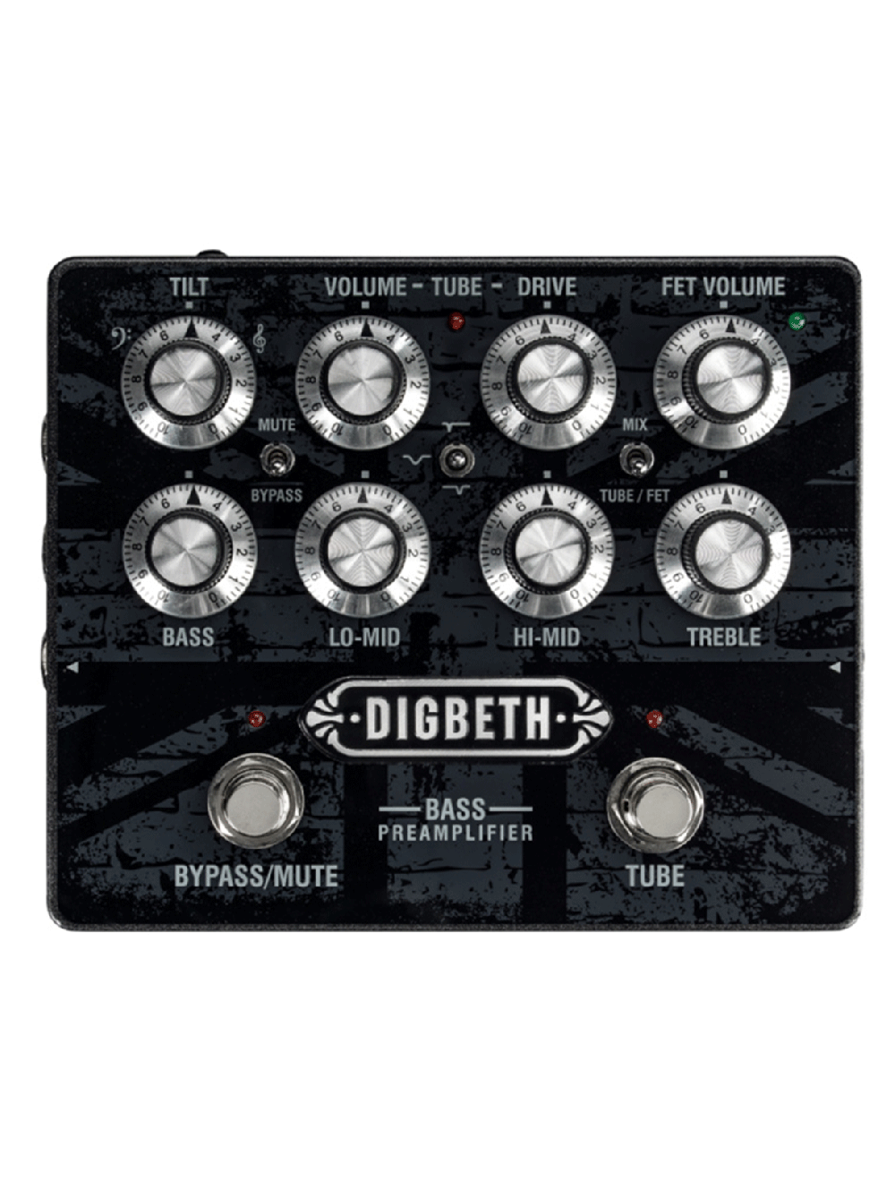 Laney Digbeth Series Bass Guitar Preamp Pedal + Gator 9V Power Supply Combo