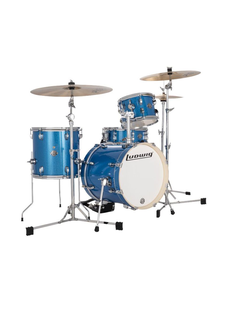 Ludwig Breakbeats by Questlove 4-Piece Shell Pack - Blue Sparkle