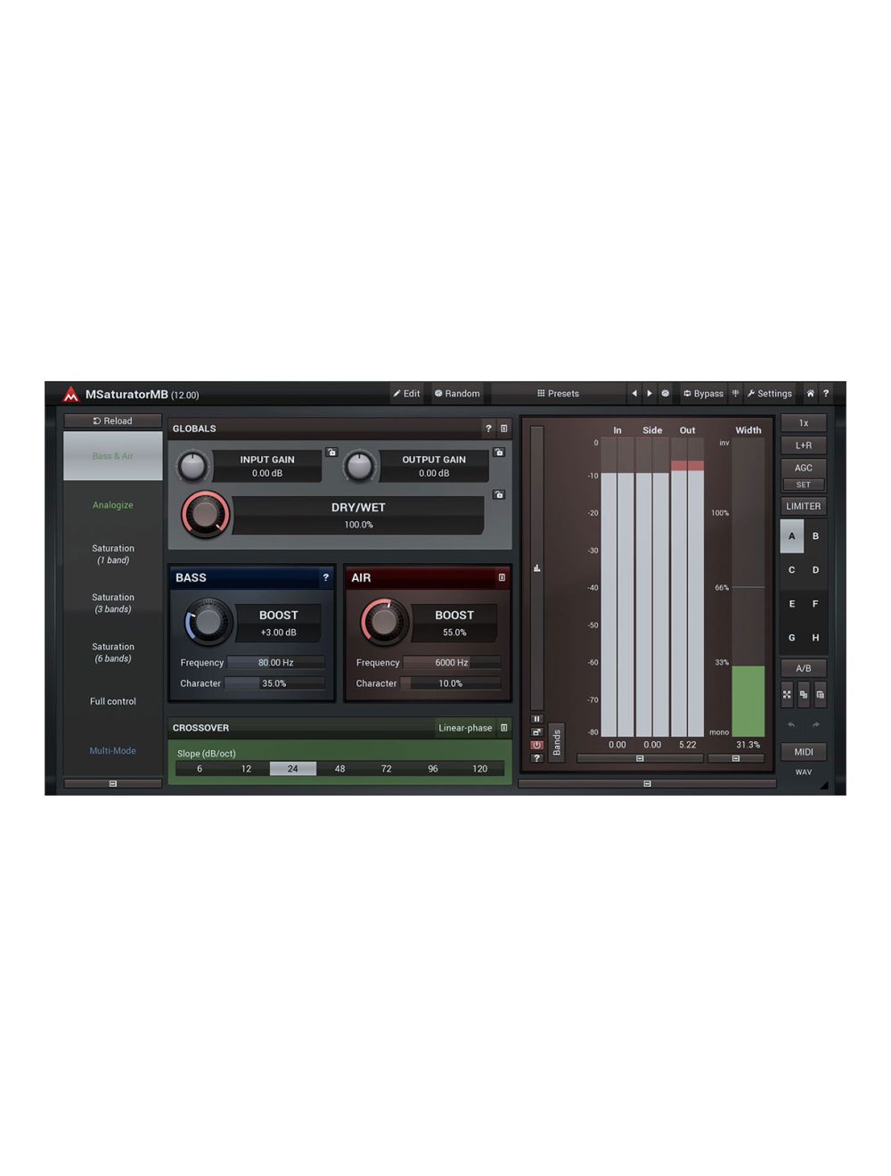 Melda MSaturatorMB Powerful Distortion & Harmonic Generator