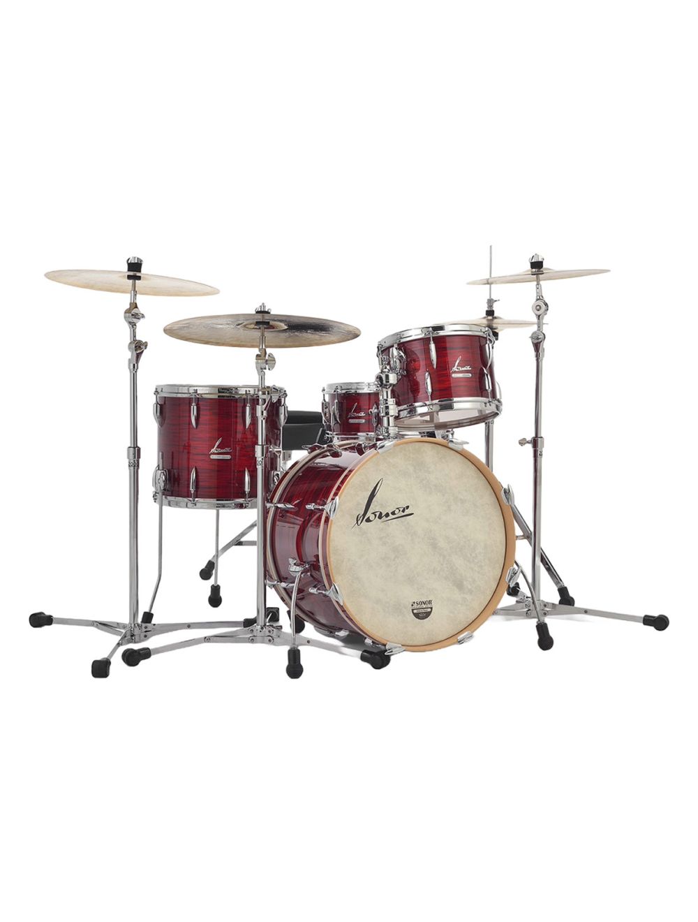 Sonor Vintage Series 3-pc Shell Pack w/ 20" Kick - Vintage Red Oyster