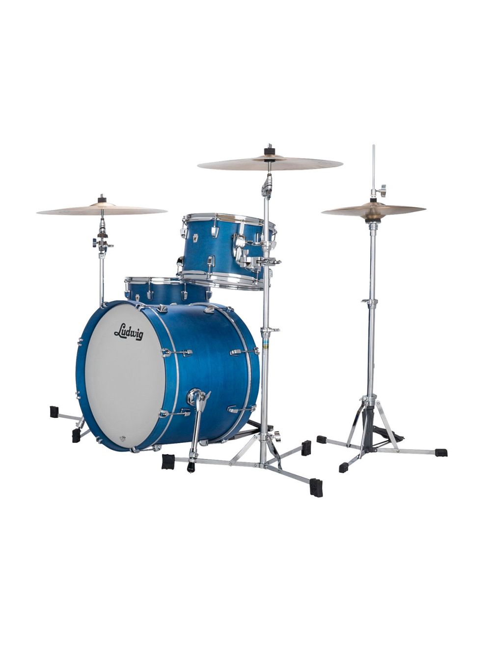Ludwig Neusonic Downbeat 3-pc Shell Pack w/ 20" Kick - Royal Blue Stain