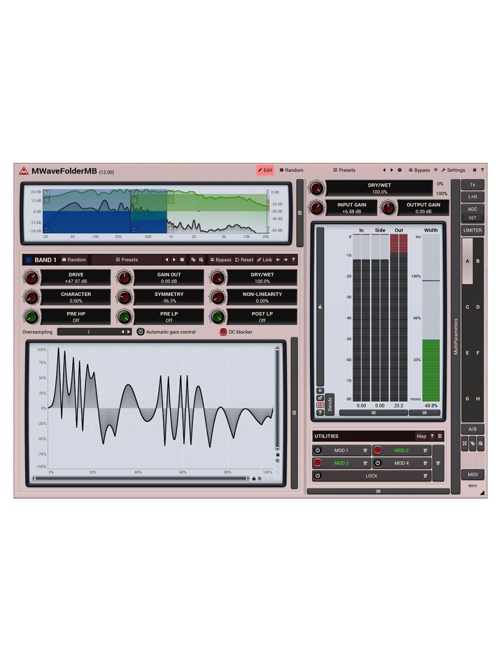 Melda MWaveFolderMB Powerful Multi-Band Distortion Module
