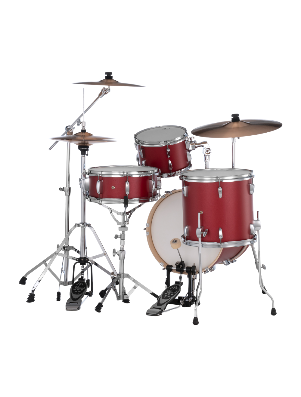Pearl Midtown 4-piece Shell Pack w/16" Kick + Hardware - Matte Red