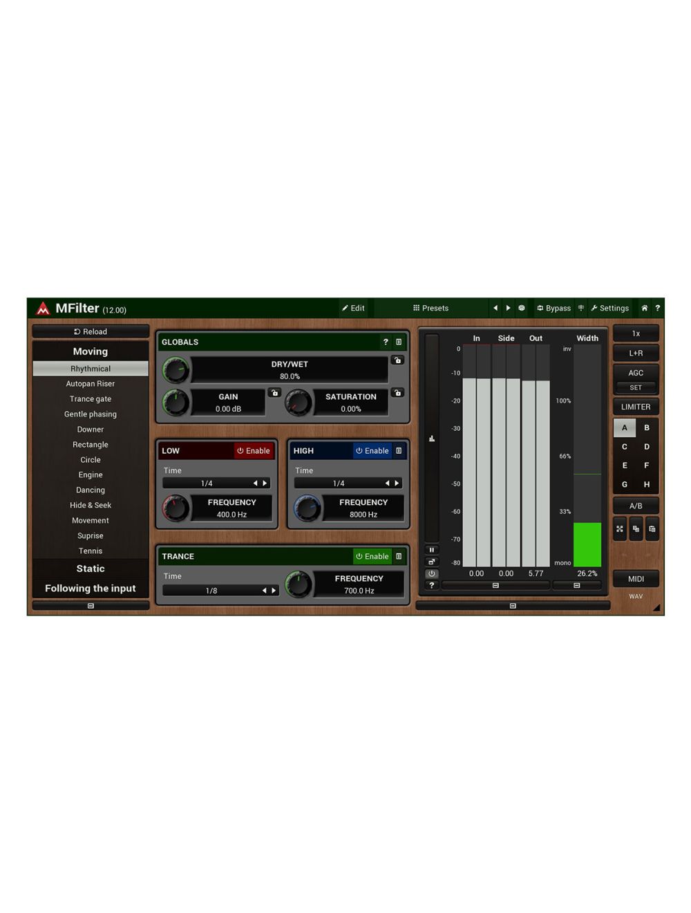 Melda MFilter Add Some Movement to a Static Track
