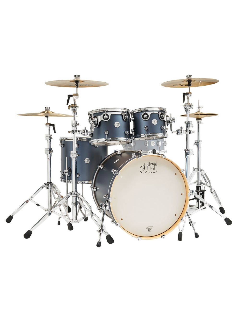 DW Design Series 4-pc Maple Shell Pack Blue Slate w/ 22" Kick - Open Box