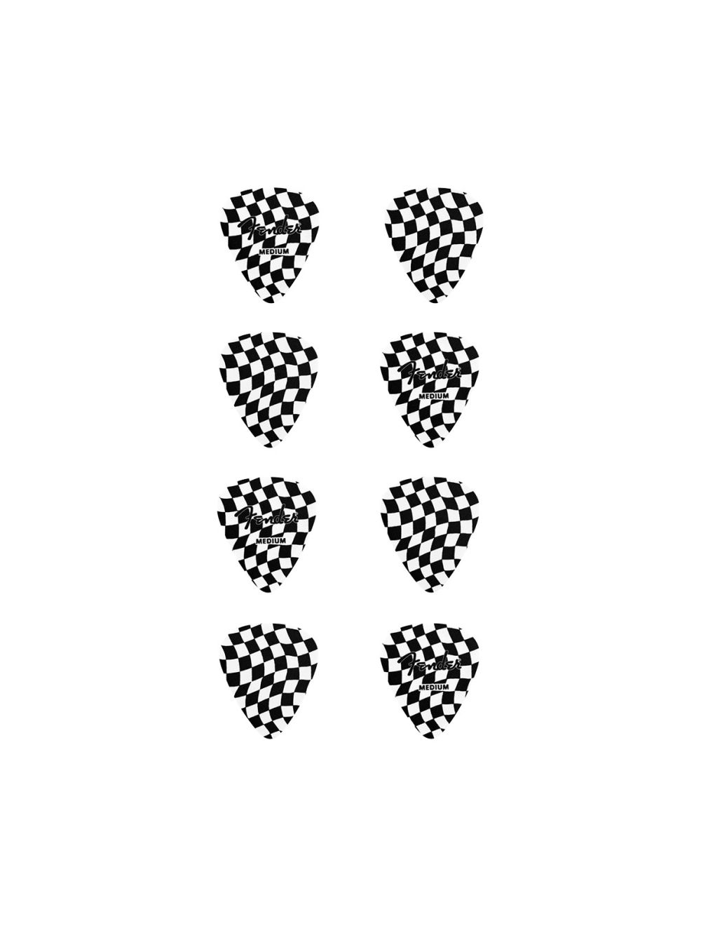 Fender 351 Celluloid Picks - Checkerboard (8-Pack)