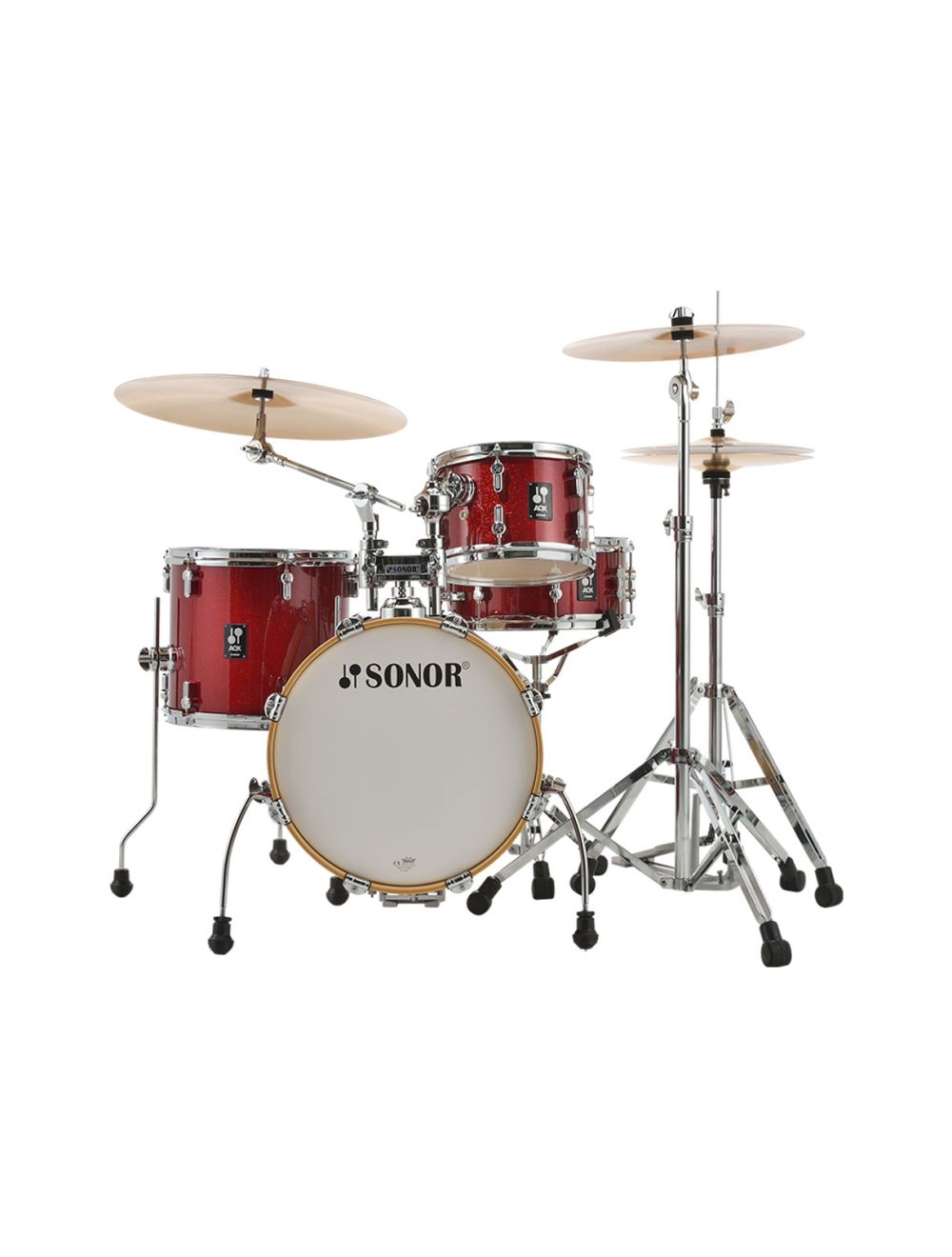 Sonor AQX Jungle 4-pc Shell Pack w/ 16" Kick - Red Moon Sparkle