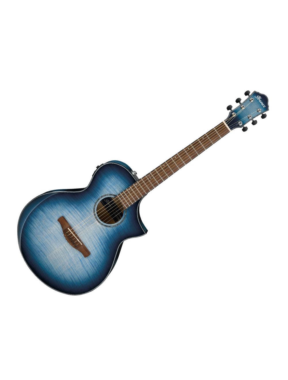 Ibanez AEWC400IBB AEWC Acoustic-Electric Guitar Indigo Blue Burst Gloss
