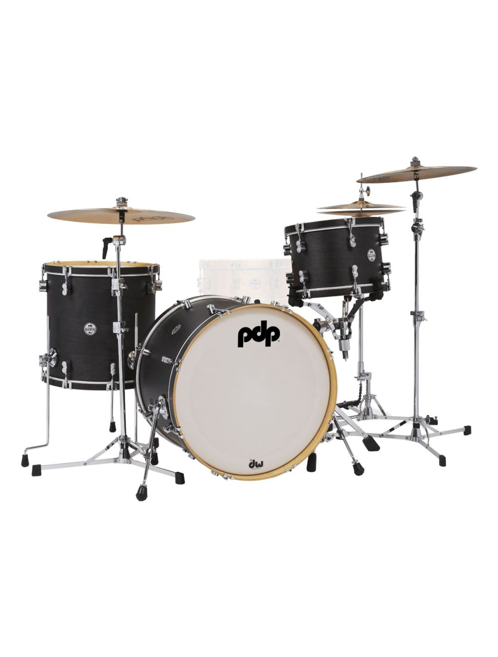 PDP Concept Classic Series 3-pc Maple Shell Pack - Ebony w/ Ebony Hoops