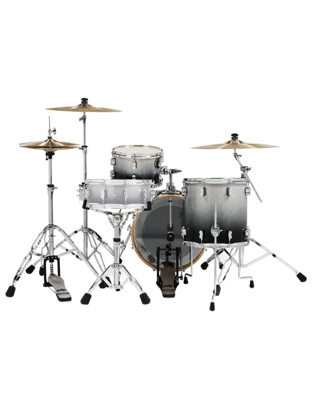 PDP Concept Maple 3-Piece Bop Shell Pack - Silver to Black Fade