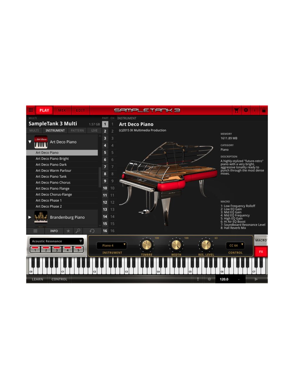 IK Multimedia Art Deco Piano Custom Shop