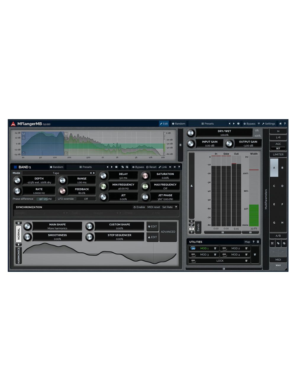 Melda MFlangerMB 6-Bands with Custom Shape