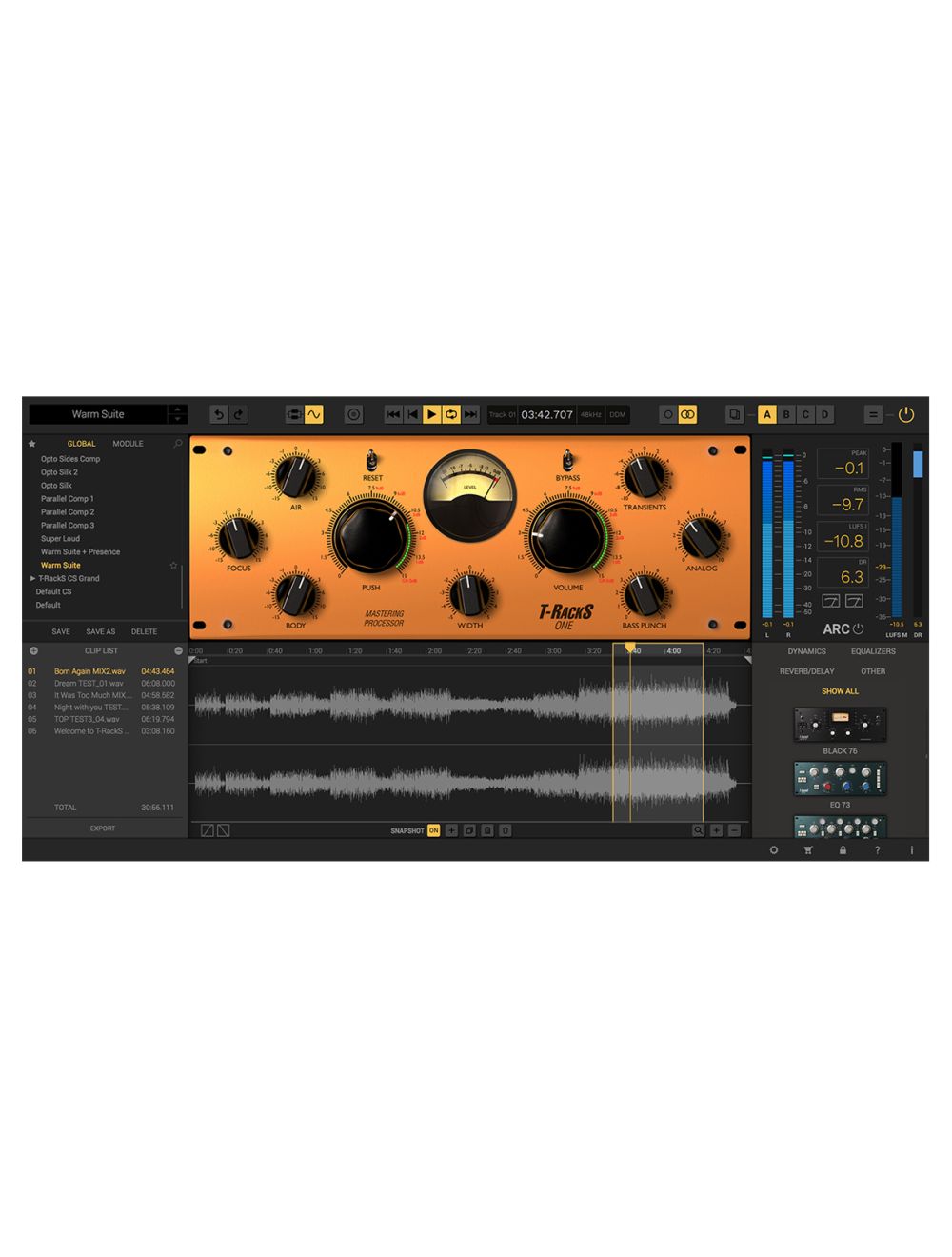 IK Multimedia T-RackS VTube Program Classic Analog Based EQ