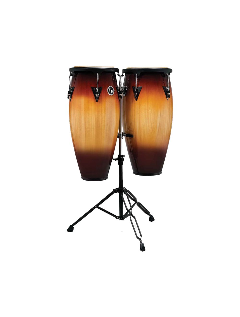 Latin Percussion Aspire 10" & 11" Conga Set w/Double Stand Vint. Sunburst