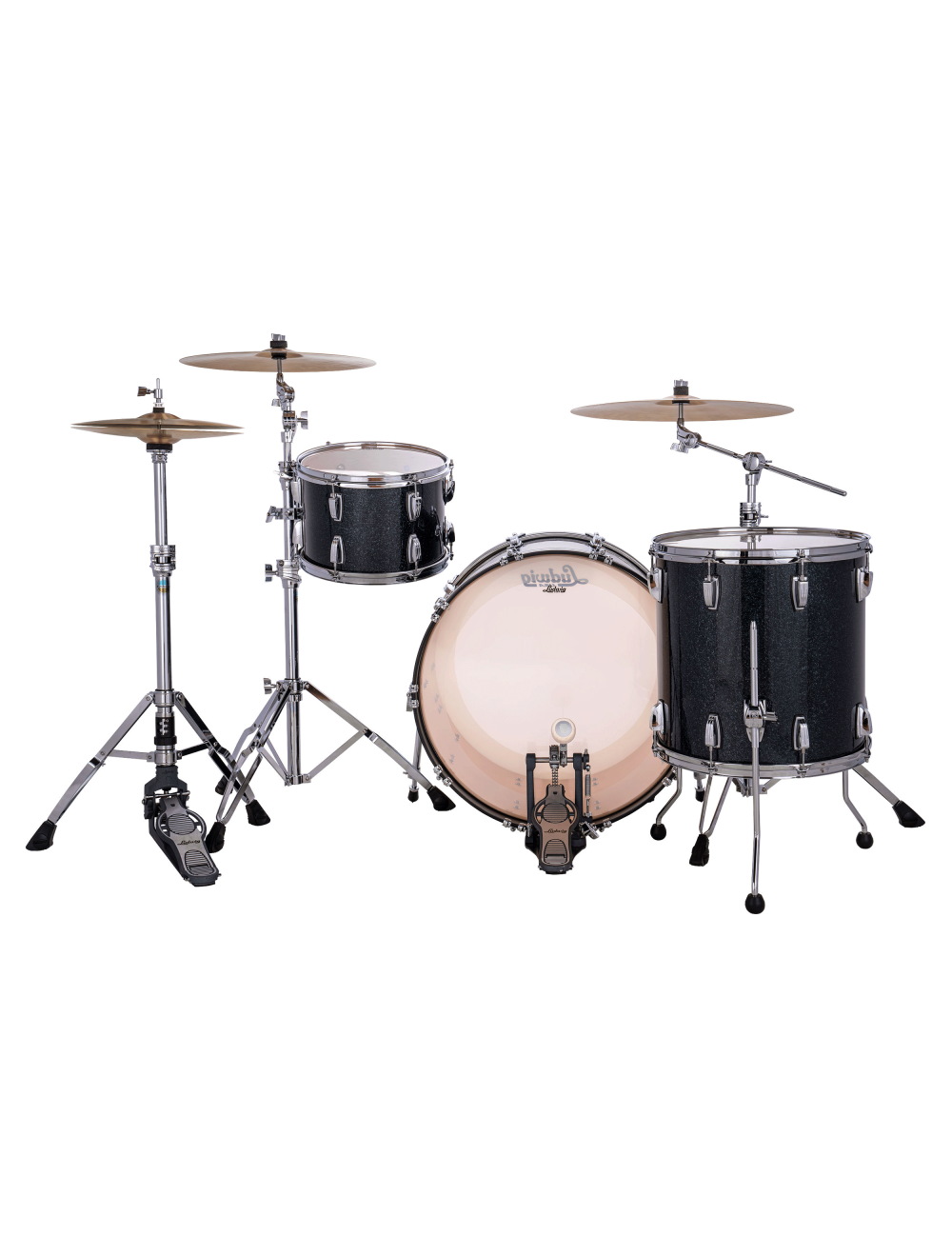 Ludwig Classic Maple Pro Beat 3-pc Shell Pack w/24" Kick - Hybrid Black Sparkle