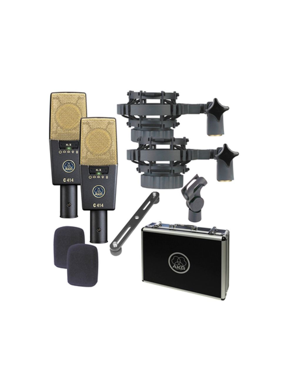 AKG C414 XLII Condenser Microphone Matched Pair (Open Box)