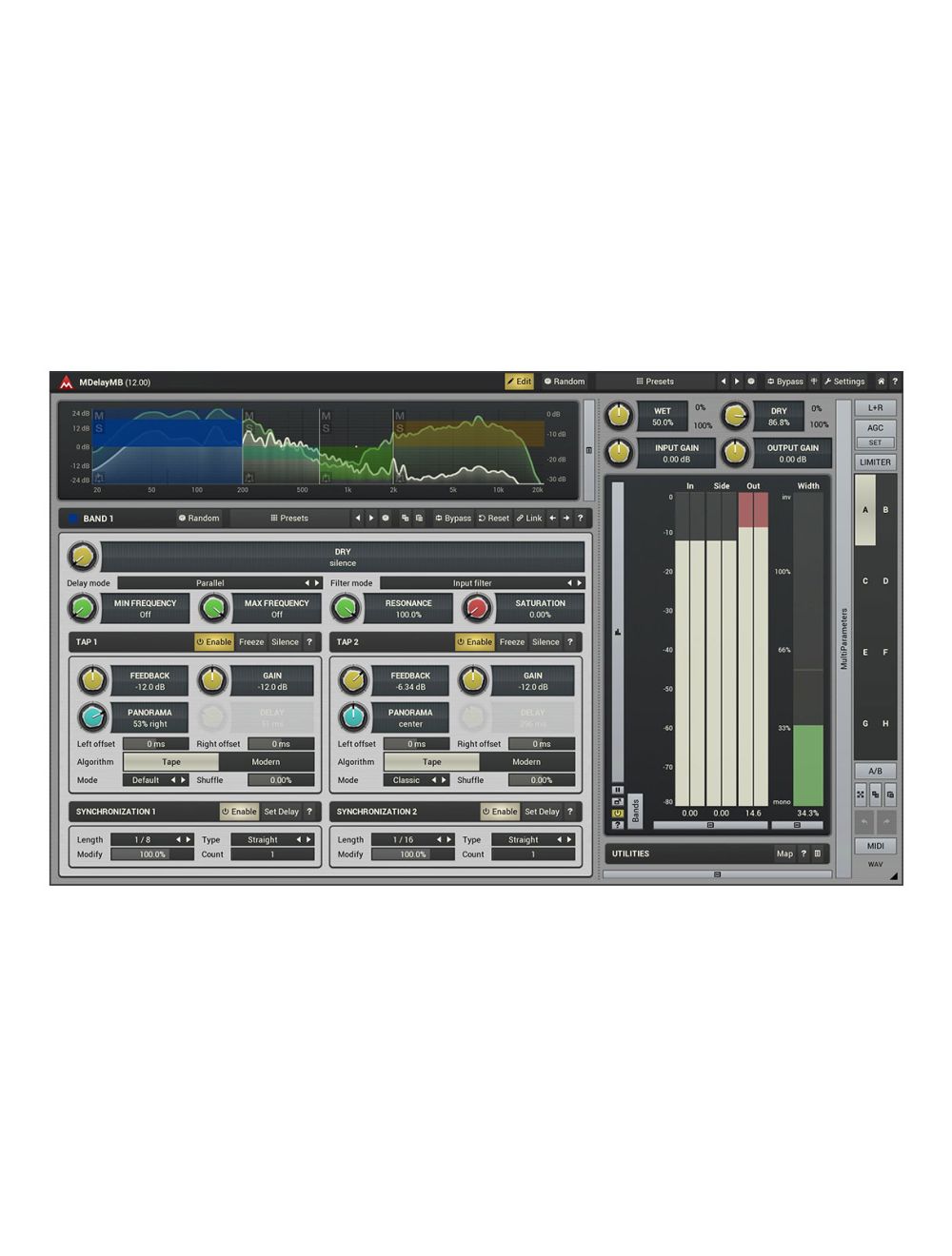 Melda MDelayMB 6 Fully Adjustable Bands