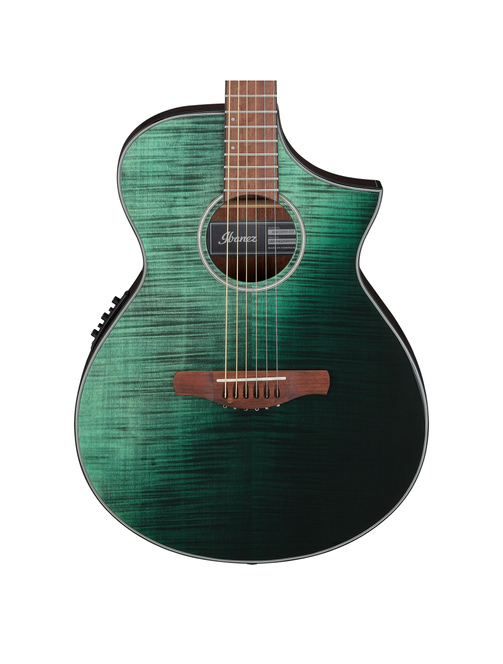 Ibanez AEWC32FM A/E Guitar - Dark Green Sunset Fade High Gloss