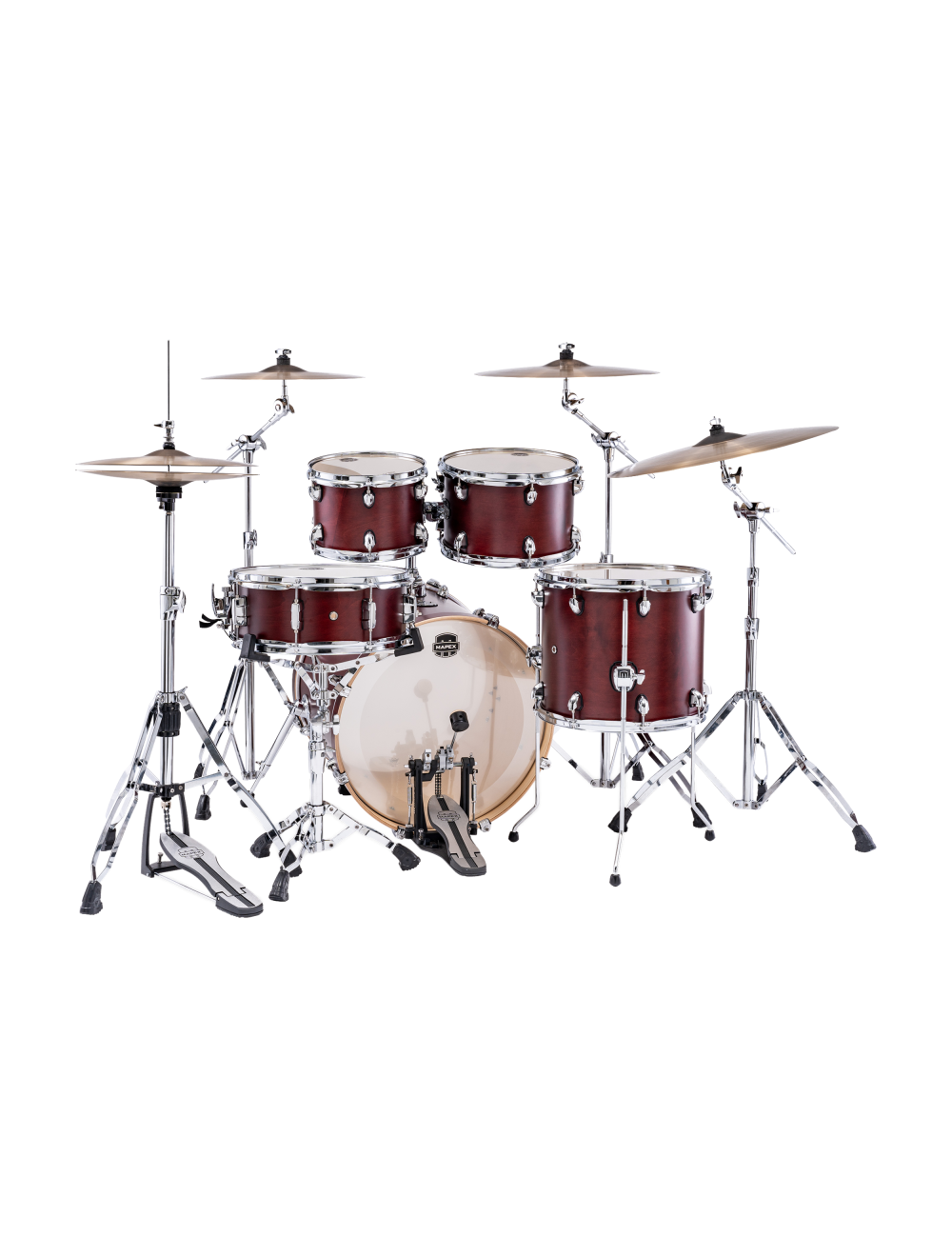Mapex Mars Maple Fusion 5-Piece Shell Pack w/20" Kick & Snare - Merlot Satin