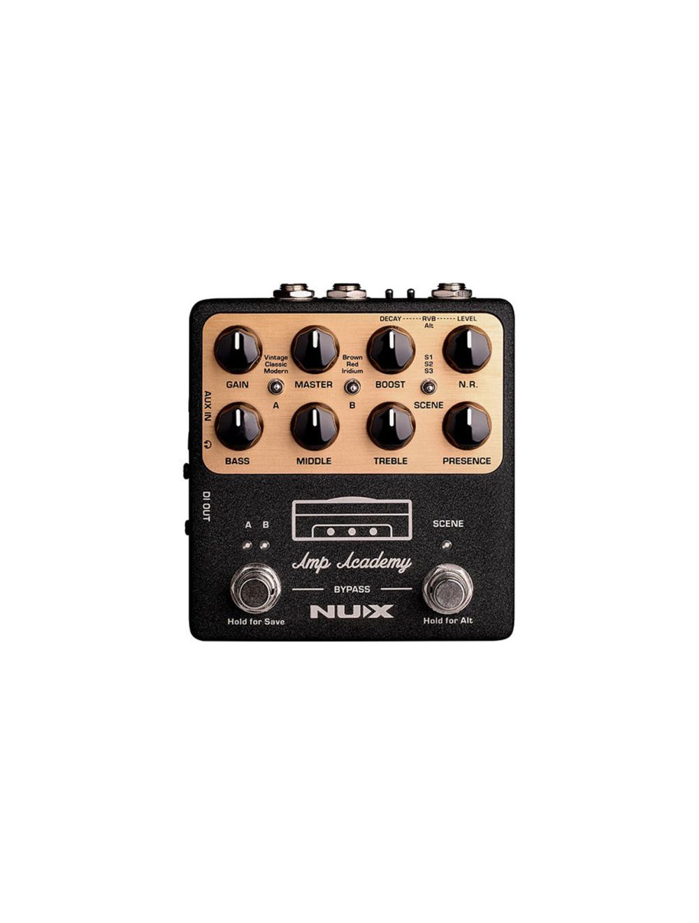 NUX NGS-6 Stomp-Box Amp Modeler + Gator 9V Power Supply Combo