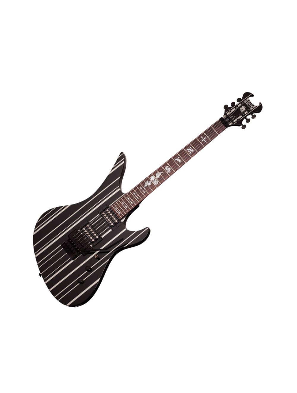 Schecter Synyster Standard Electric Guitar - Black w/ White Stripes
