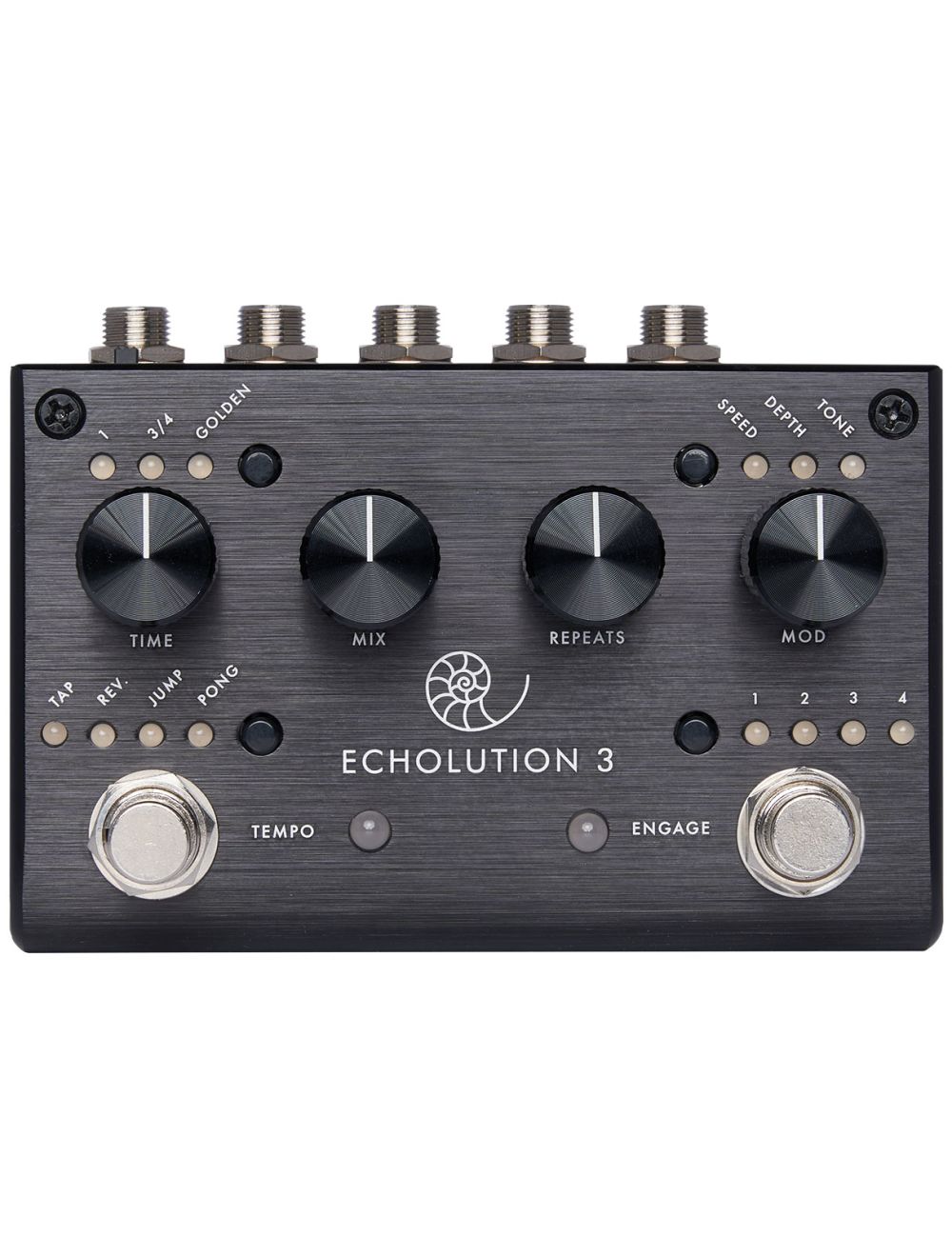 Pigtronix Echolution 3 Multi-Tap Delay + Gator 9V Power Combo & 3 Patch Cables