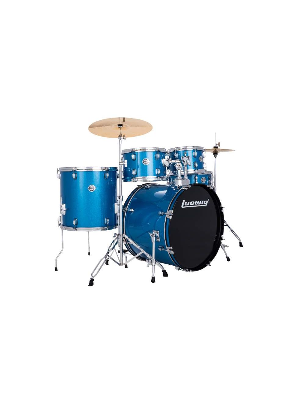 Ludwig Accent Fuse 5pc Drum Set - Blue Sparkle