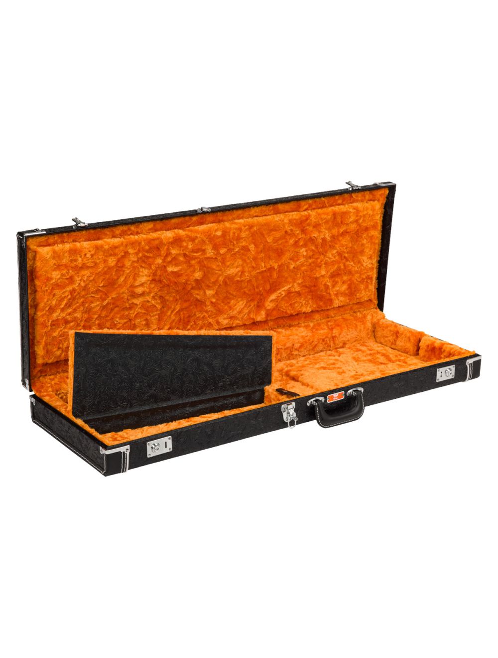 Fender Waylon Jennings Strat/Tele Case - Black Tooled Leather